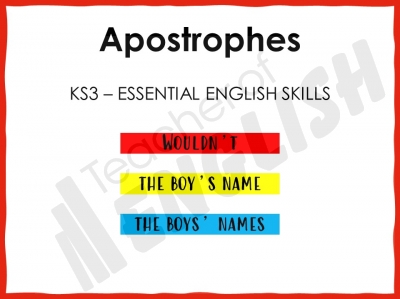 Apostrophes - KS3 Teaching Resources